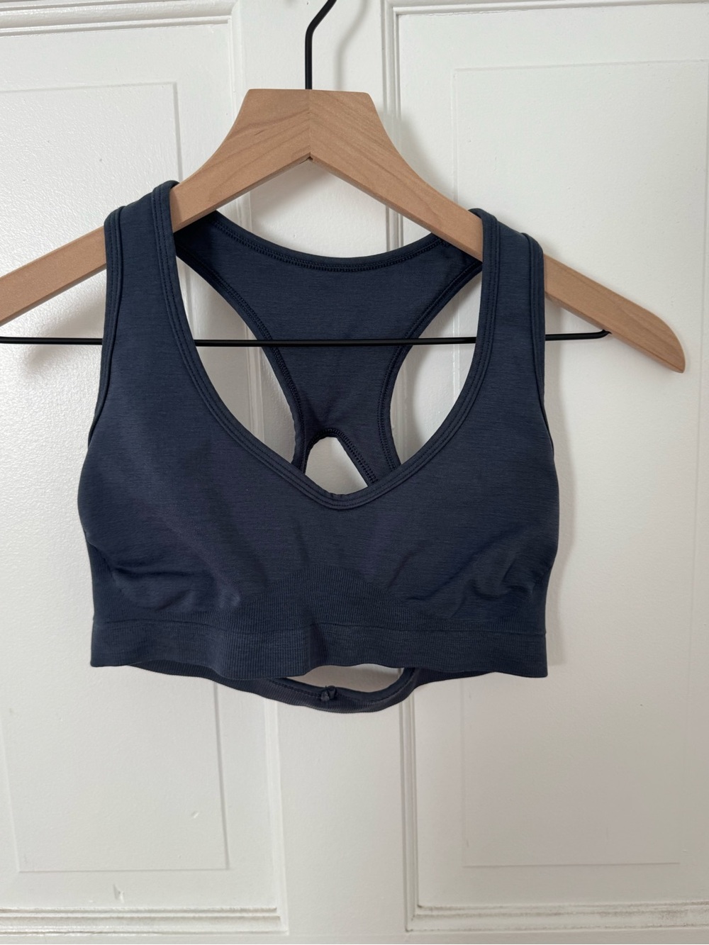 Alphalete Seamless Racerback Sports Bra - Charcoal Blue